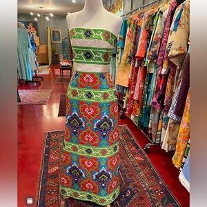 Vintage Star of Siam Strapless A-Line Dress